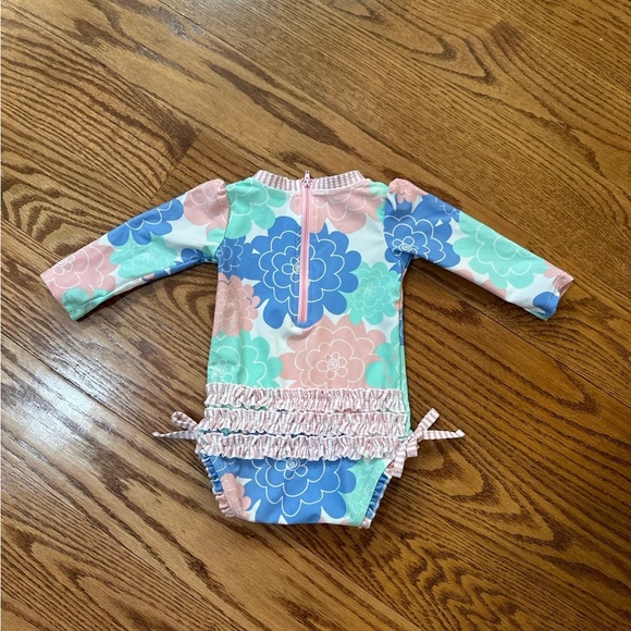 Ruffle Butts Other - Ruffle Butts Long Sleeve Swim Suit Baby Girls 6-12 Mo